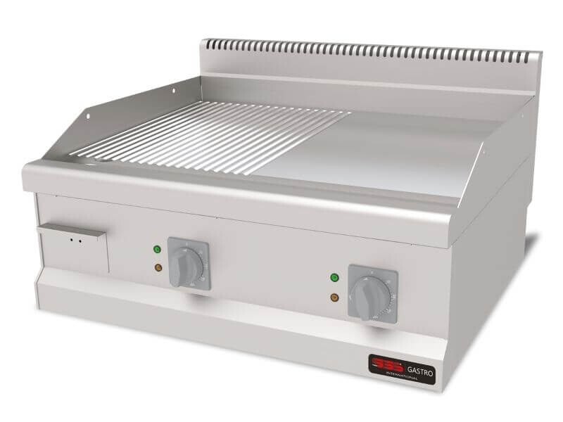 Plaque à snacker électrique lisse + rainurée – 7,2 kW – Série 700