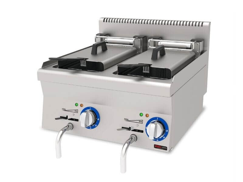 Friteuse électrique professionnelle – 2 × 9 L – 15 kW – Série 600 - SGS-AEF-660