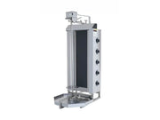 Gril à kebab électrique professionnel – 5 brûleurs – 80 kg – moteur haut