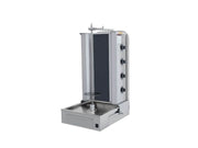Électrique gril à gyros – gril à kebab avec moteur en bas – 4 brûleur – max. 70 kg – avec portes battantes