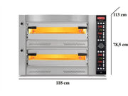 Four à pizza électrique – 4+4 pizzas Ø 34 cm – commande digitale - SGS-PZ-7575-DE/D - image 2