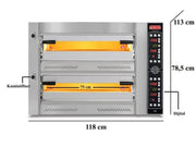 Four à pizza électrique – 4+4 pizzas Ø 34 cm – commande digitale - SGS-PZ-7575-DE/D - image 3