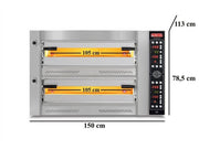 Four à pizza électrique professionnel – 75 pizzas Ø 15 cm – 16 kW