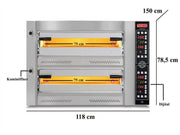 Four à pizza électrique professionnel – 6+6 34 cm