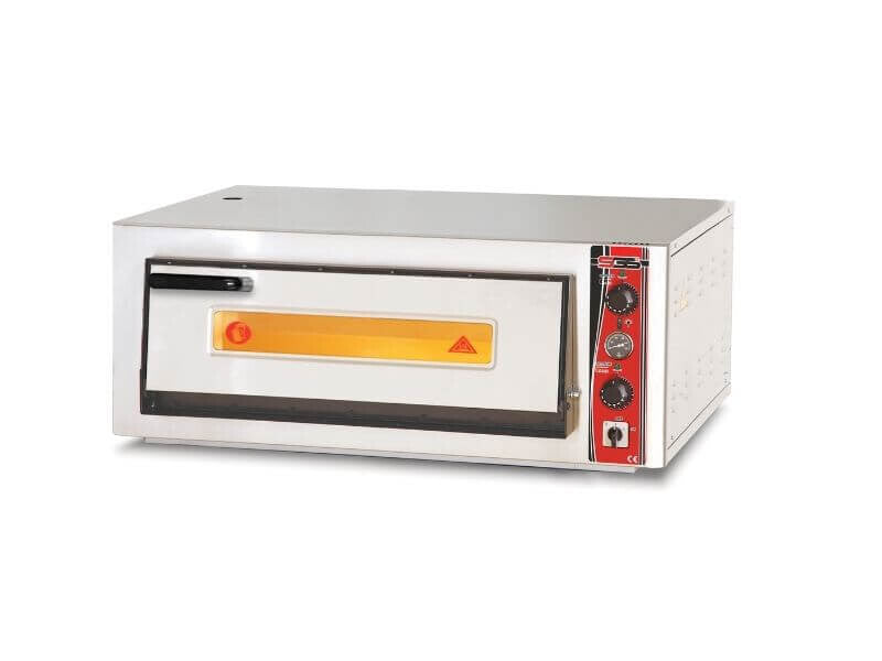 Four à pizza électrique – 4 pizzas Ø 30 cm – avec thermomètre – format large - SGS-PO-6262-E-T