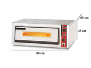 Four à pizza électrique – 4 pizzas Ø 30 cm – avec thermomètre – format large - SGS-PO-6262-E-T - image 2