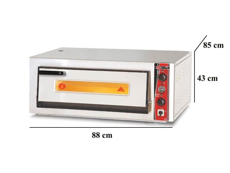 Four à pizza électrique – 4 pizzas Ø 30 cm – avec thermomètre – format large - SGS-PO-6262-E-T - image 2