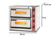 Four à pizza électrique – 6+6 pizzas Ø 30 cm – avec thermomètre – format profond - SGS-PO-6292-DE-T - image 2