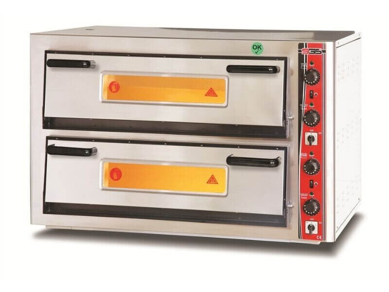 Four à pizza électrique – 6+6 pizzas Ø 30 cm – sans thermomètre – format large - SGS-PO-9262-DE