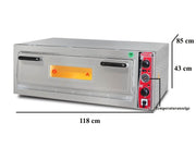 Four à pizza électrique – 6 pizzas Ø 30 cm – avec thermomètre – format large - SGS-PO-9262-E-T - image 2