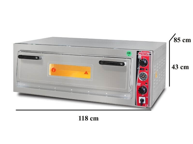 Four à pizza électrique – 6 pizzas Ø 30 cm – avec thermomètre – format large - SGS-PO-9262-E-T - image 3