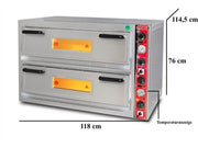 Four à pizza électrique – 9+9 pizzas Ø 30 cm – avec thermomètre – format large - SGS-PO-9292-DE-T - image 3