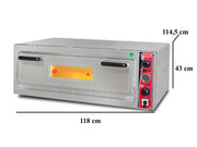 Four à pizza électrique – 9 pizzas Ø 30 cm – avec thermomètre – format large - SGS-PO-9292-E-T - image 2