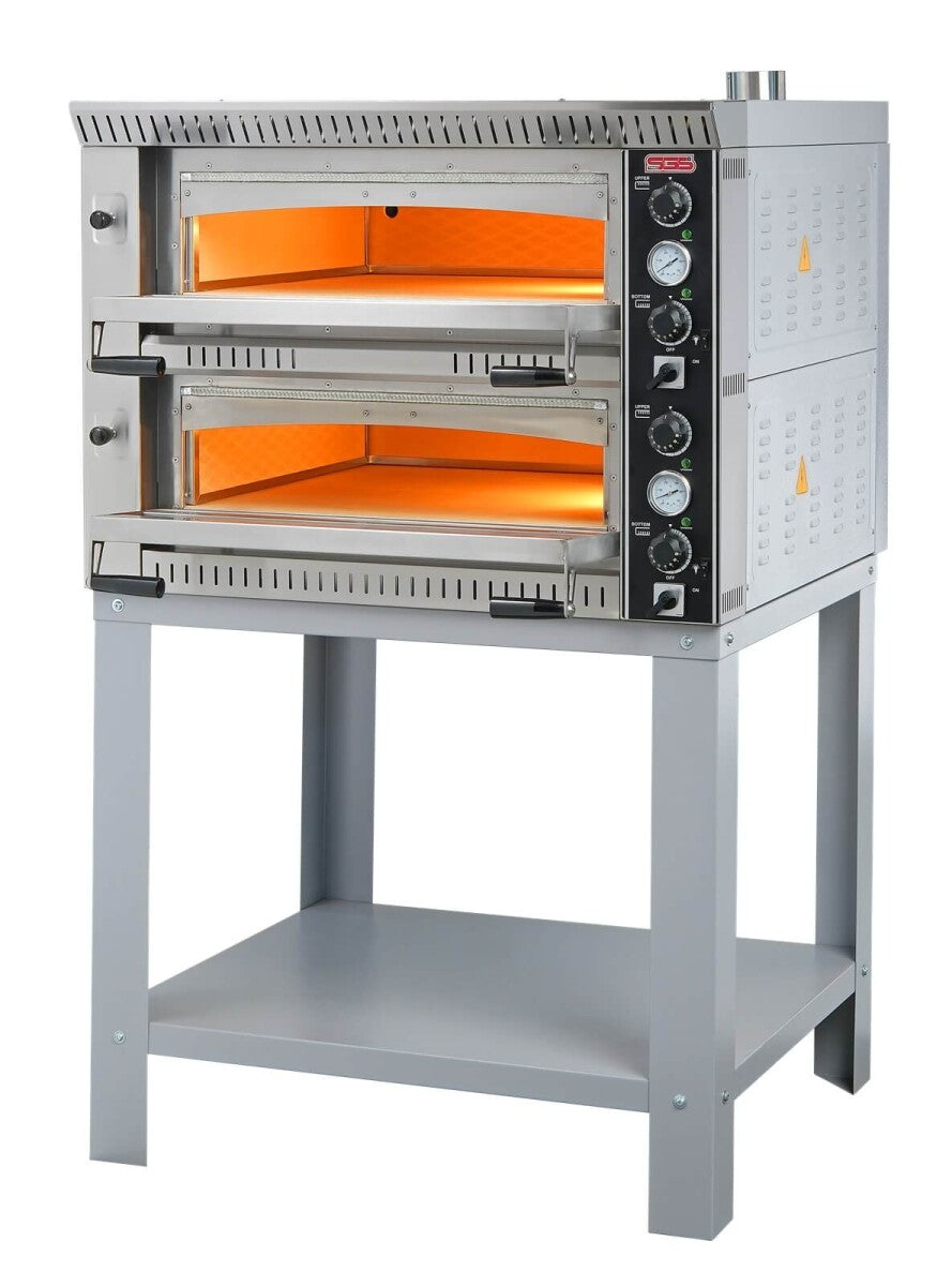 Four à pizza électrique – 4+4 pizzas Ø 34 cm – sole en chamotte - SGS-PO 7070 DE/FS - image 8