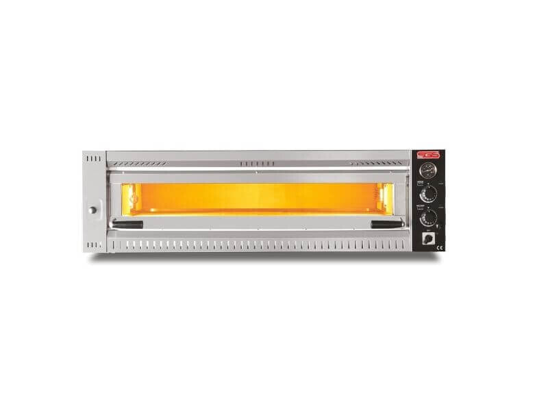 Four à pizza électrique – gamme professionnelle – 6 pizzas Ø 34 cm – sole en chamotte – format large - SGS-PO-10570-E/FS