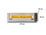 Four à pizza électrique – gamme professionnelle – 6 pizzas Ø 34 cm – sole en chamotte – format large - SGS-PO-10570-E/FS - image 2