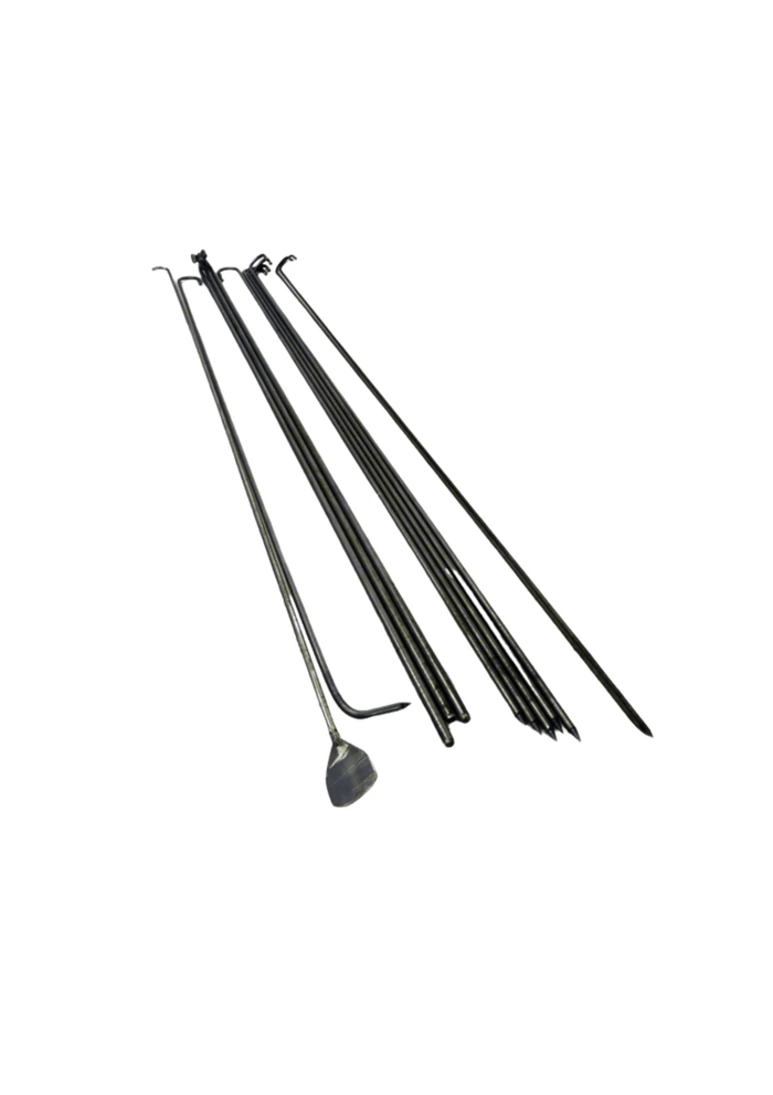 Ensemble de tiges SHAAN pour accessoire de four tandoori, acier inoxydable, idéal pour la cuisson et la grillade.