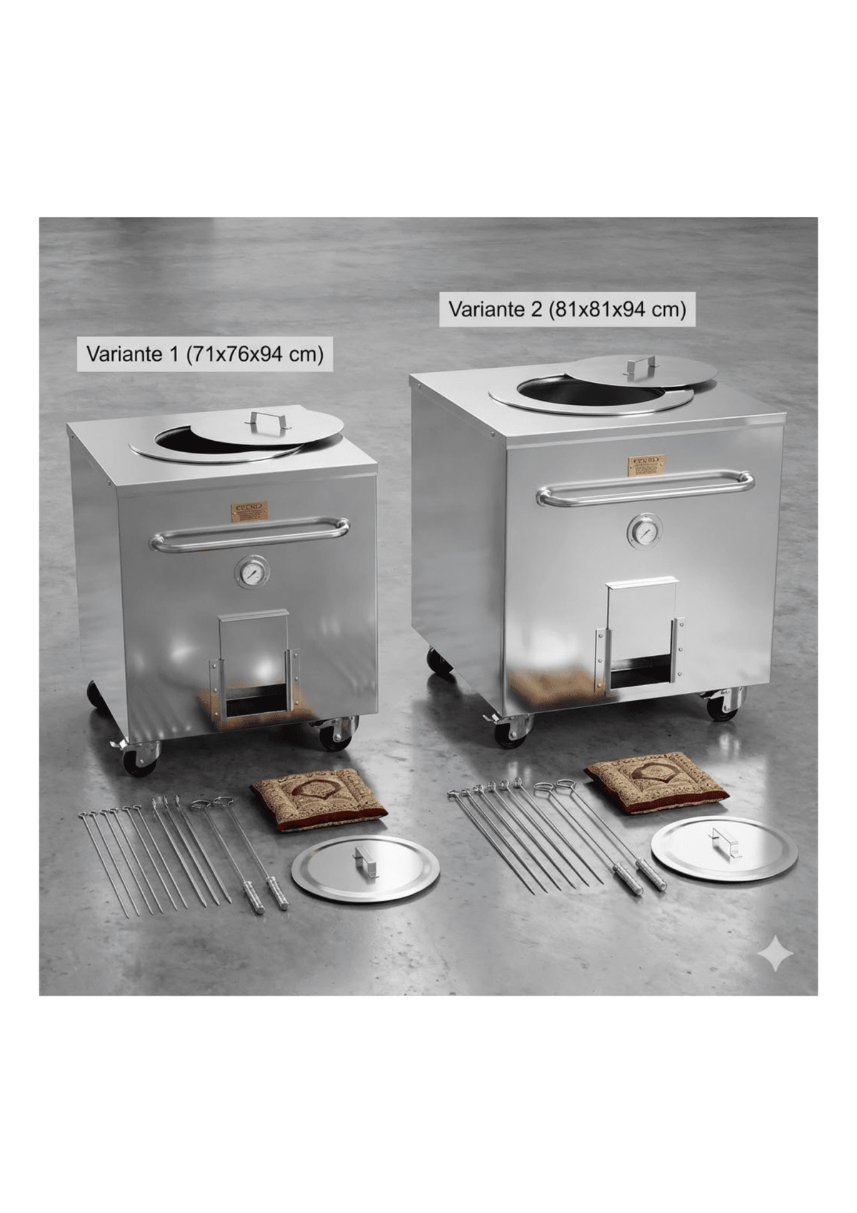 Four tandoor professionnel au charbon PURI, four tandoori en acier robuste pour cuisson traditionnelle.