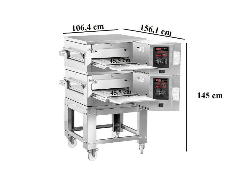 Four tunnel à pizza double gaz professionnel – PO/KD 50 G