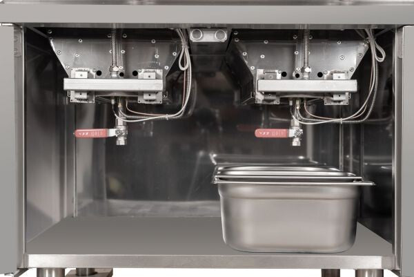 Friteuse gaz professionnelle 2 x 10 L avec robinet de vidange - SGS-GF722 - image 4