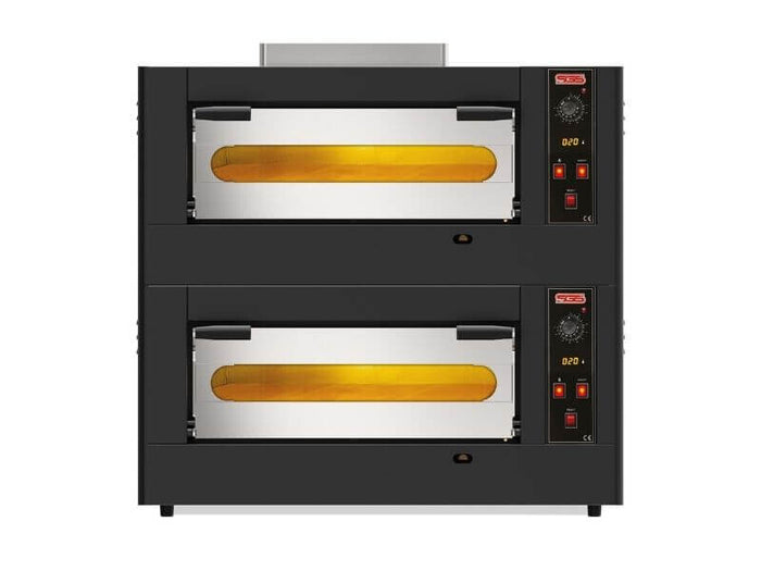 Four à pizza gaz professionnel – 9+9x30cm – 48 kW