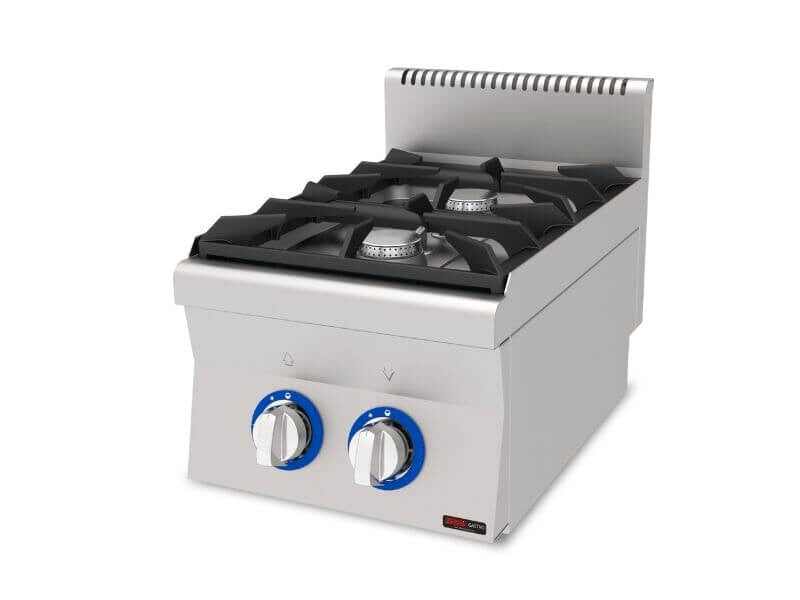 Cuisinière gaz professionnelle 2 brûleurs 12,6 kW – Série 600 - SGS-AGO-460 - image 1