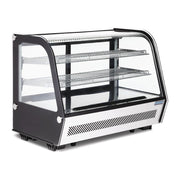 Vitrine de comptoir réfrigérée économe en énergie Polar Série G noire 160L