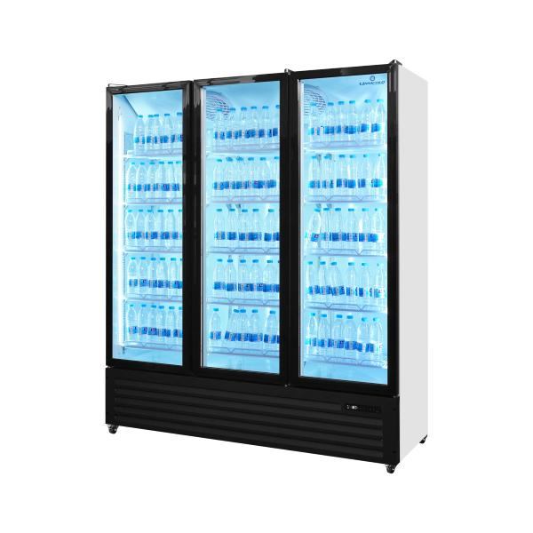 3-porte Glass Display Refrigerator 1160L – professionnelle Display Fridge - Unninox - image 3