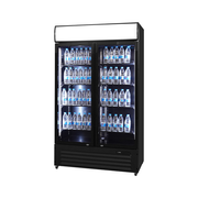 2-porte Glass Display Refrigerator 900L – professionnelle Display Fridge - Unninox - image 2