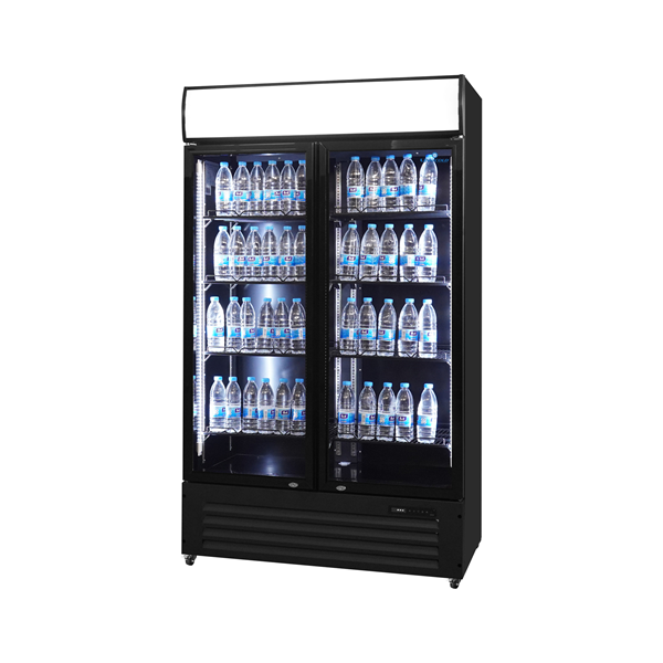 2-porte Glass Display Refrigerator 900L – professionnelle Display Fridge - Unninox - image 2