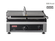 Grill panini professionnel rainuré/lisse – 3 kW - SGS-TG-2745-E/G - image 1
