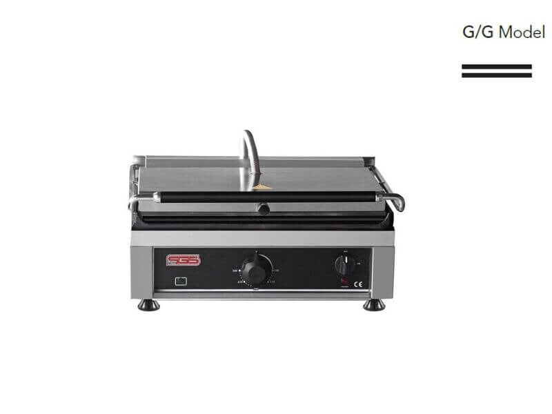 Grill de contact professionnel – plaques lisse – 2,1 kW