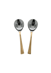Lot de 12 cuillères en vaisselle et service indien PURI, en acier inoxydable, avec finition polie brillante.