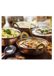 Lot de 12 karahis en vaisselle indienne PURI, ustensiles en acier inoxydable avec poignées, pour cuisine traditionnelle.