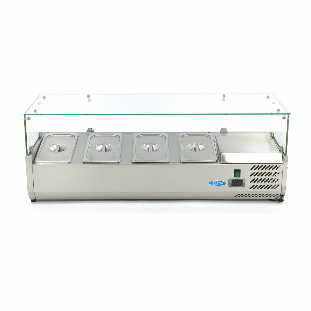 Réfrigérateur de préparation de comptoir - 120 cm - s'adapte à 4 x 1/3 GN