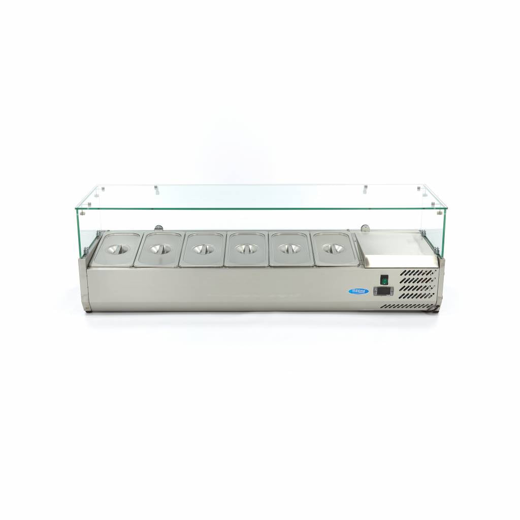 Réfrigérateur de préparation de comptoir - 140 cm - s'adapte à 6 x 1/3 GN