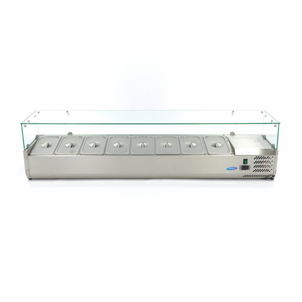 Réfrigérateur de préparation de comptoir - 180 cm - s'adapte à 8 x 1/3 GN