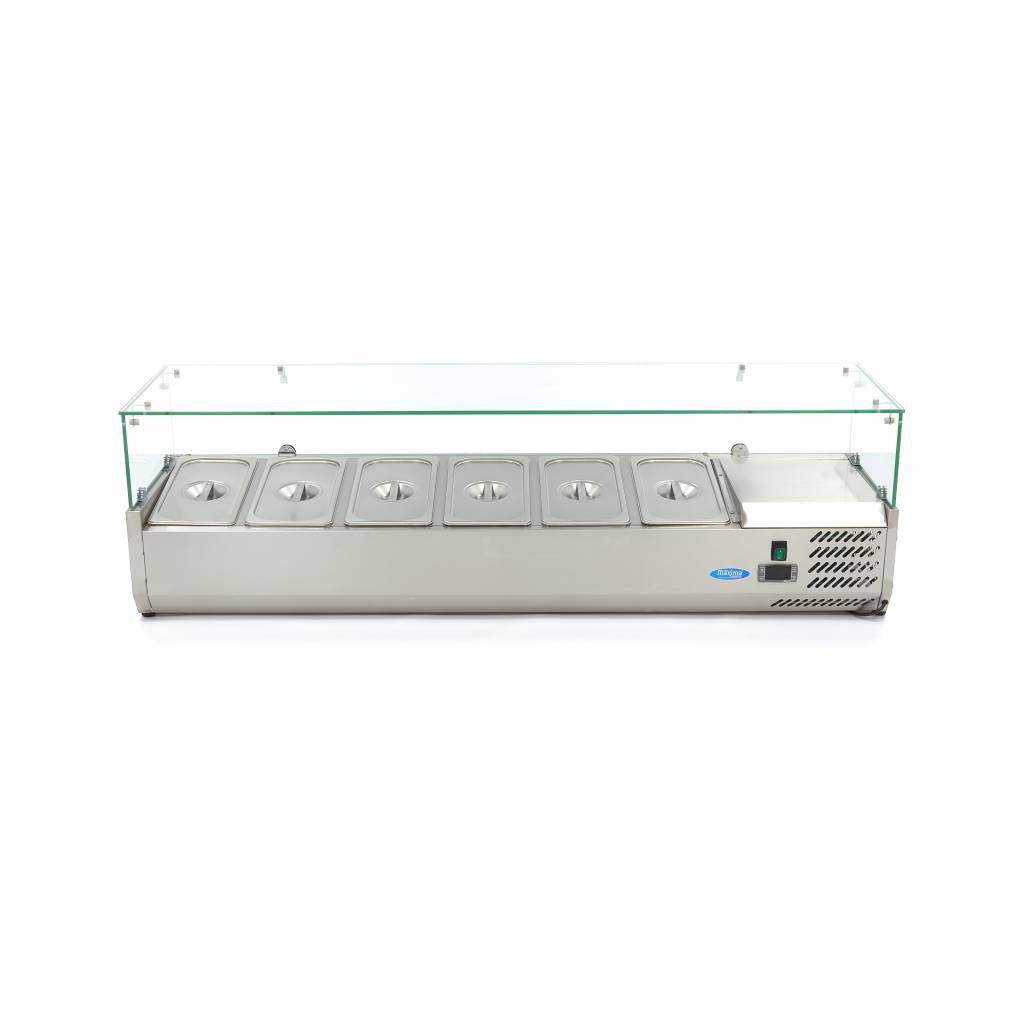 Réfrigérateur de préparation de comptoir - 150 cm - s'adapte à 6 x 1/3 GN