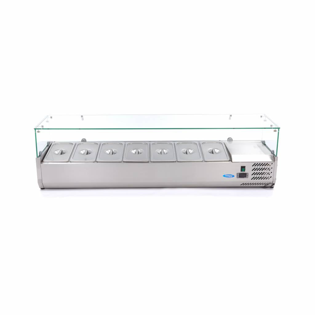 Réfrigérateur de préparation de comptoir - 160 cm - s'adapte à 7 x 1/3 GN