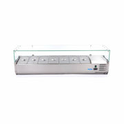 Réfrigérateur de préparation de comptoir - 160 cm - s'adapte à 7 x 1/3 GN