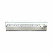 Réfrigérateur de préparation de comptoir - 200 cm - s'adapte à 9 x 1/3 GN