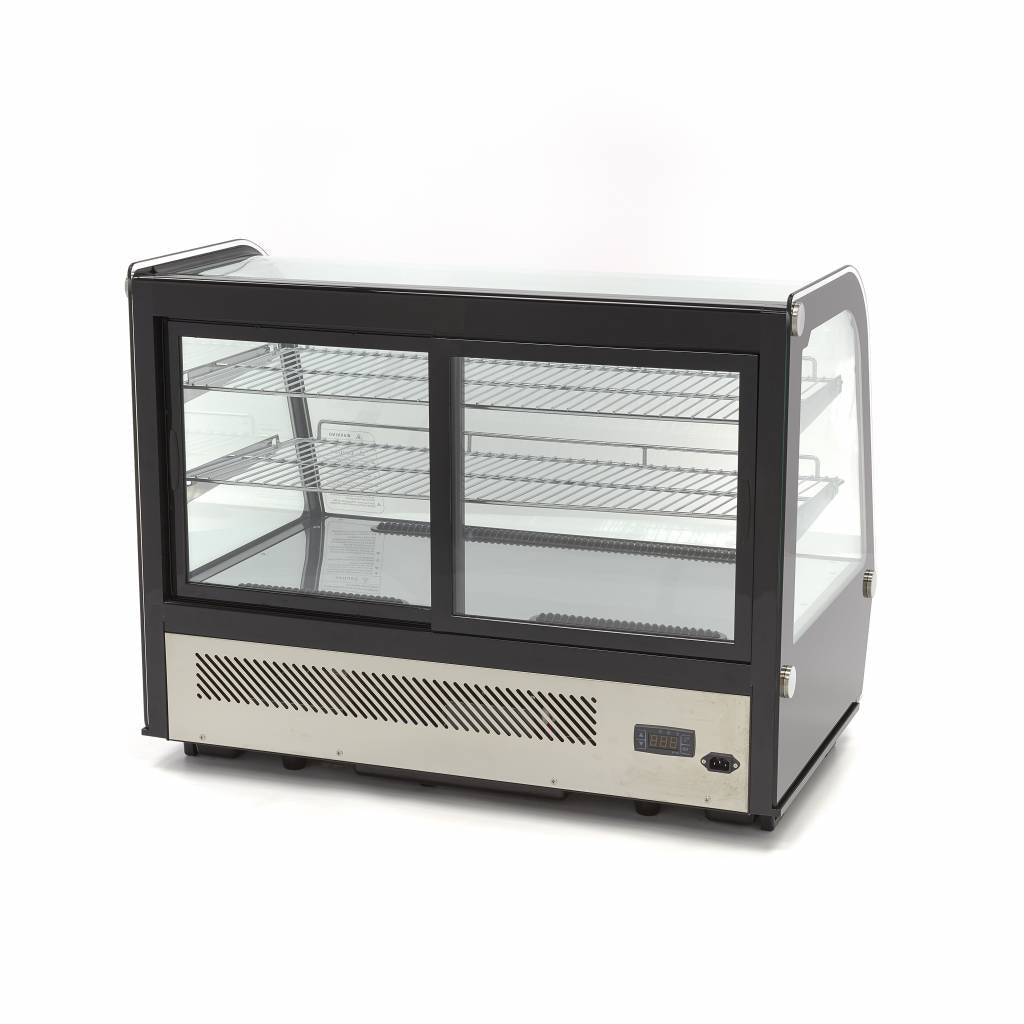 Vitrine à gâteaux - 160 L - 88 cm - portes coulissantes arrière