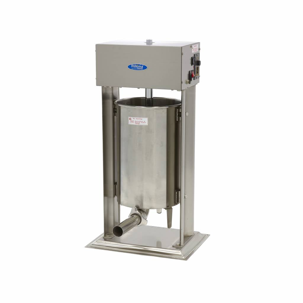 Pouissor à saucisses Maxima de 20 L, automatique, vertical avec 4 tubes de remplissage pour préparer des saucisses.