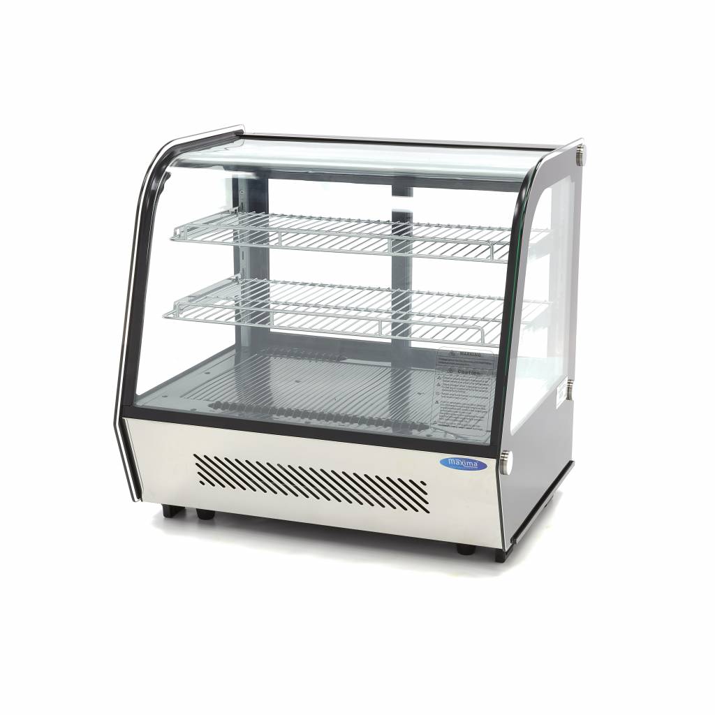 Vitrine à gâteaux MAXIMA de 120 L avec portes coulissantes arrière, longueur 70 cm, vitrine en verre pour pâtisserie.