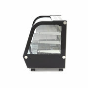Vitrine chauffante Maxima de 120 L avec 3 étagères, largeur de 67,8 cm, en verre et en métal, pour présentation chaude des produits.