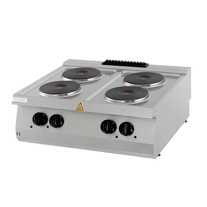 Surface de cuisson électrique Maxima pour cuisinière lourde, 4 brûleurs, unité double, profondeur 70 cm, ligne de cuisson 700.