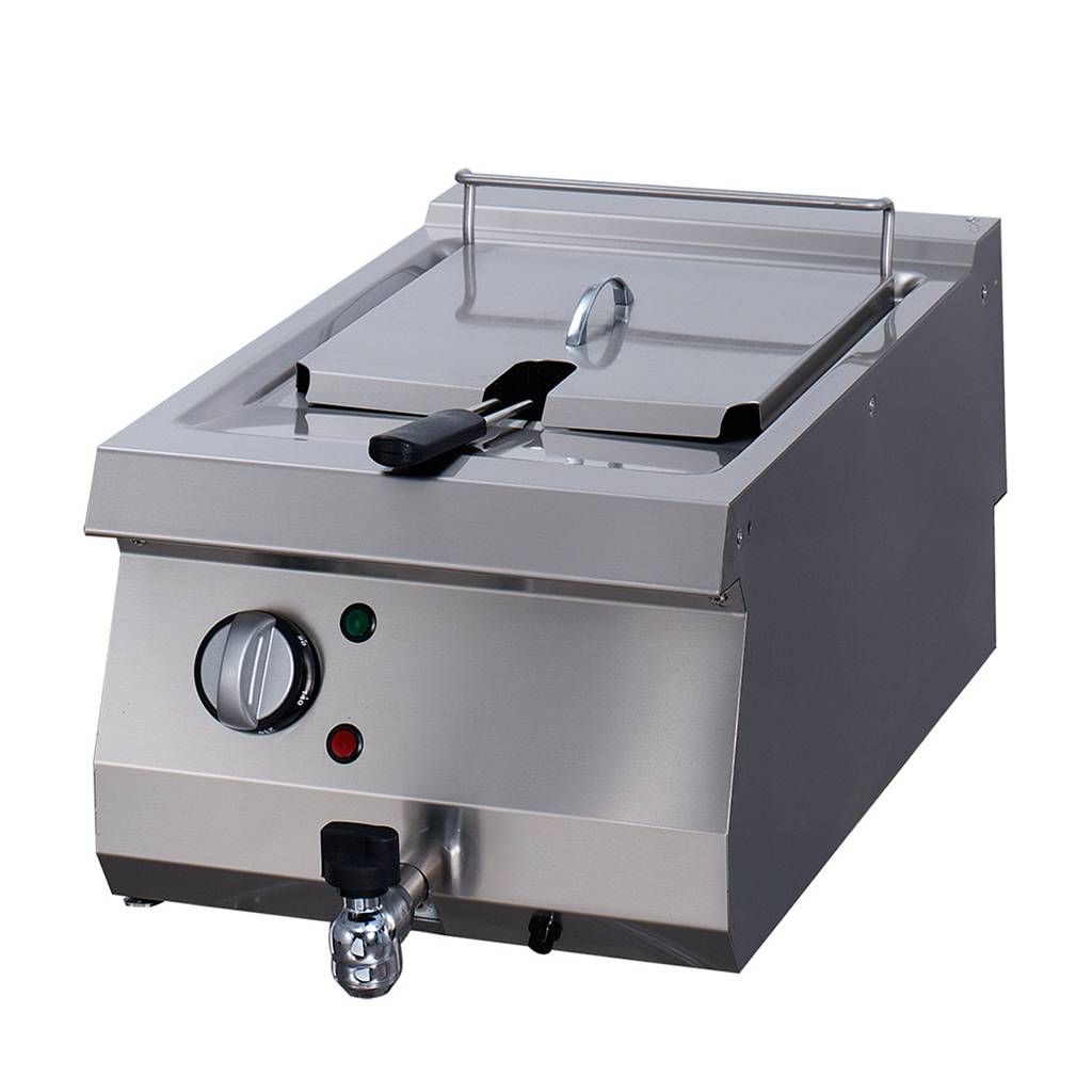 Friteuse électrique Maxima Ligne de cuisson 700, 12 L, unité simple, profondeur 70 cm, robinet de vidange pour cuisson professionnelle