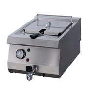 Heavy Duty Fryer - 1 x 12 L - single unit - 70 cm deep - with drain tap - electric