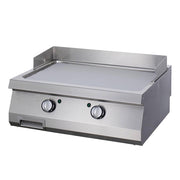 Heavy Duty griddle plate - smooth - double unit - 70 cm deep - electric