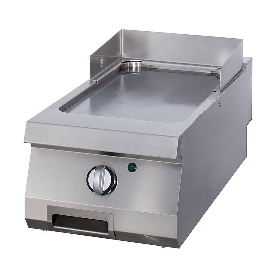 Plaque de gril électrique Maxima, ligne de cuisson 700, chrome lisse, unité simple, profondeur 70 cm, surface lisse pour cuisson.